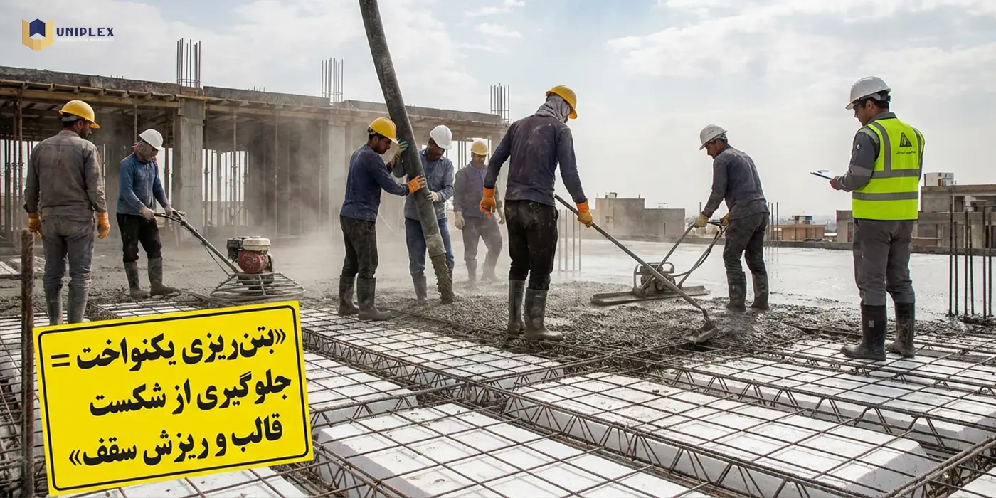 نکات ایمنی در حین بتن ریزی قالب یونولس