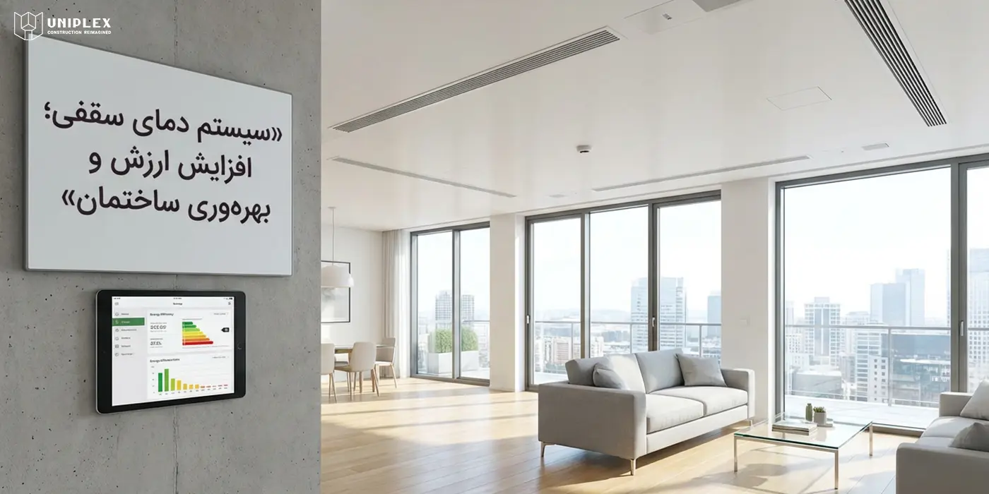 اجرای سیستم دمای سقفی باعث افزایش ارزش ملک می شود