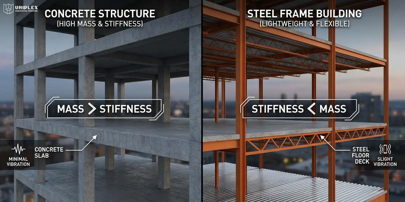 ساختمان بتنی و ساختمان اسکلت فلزی