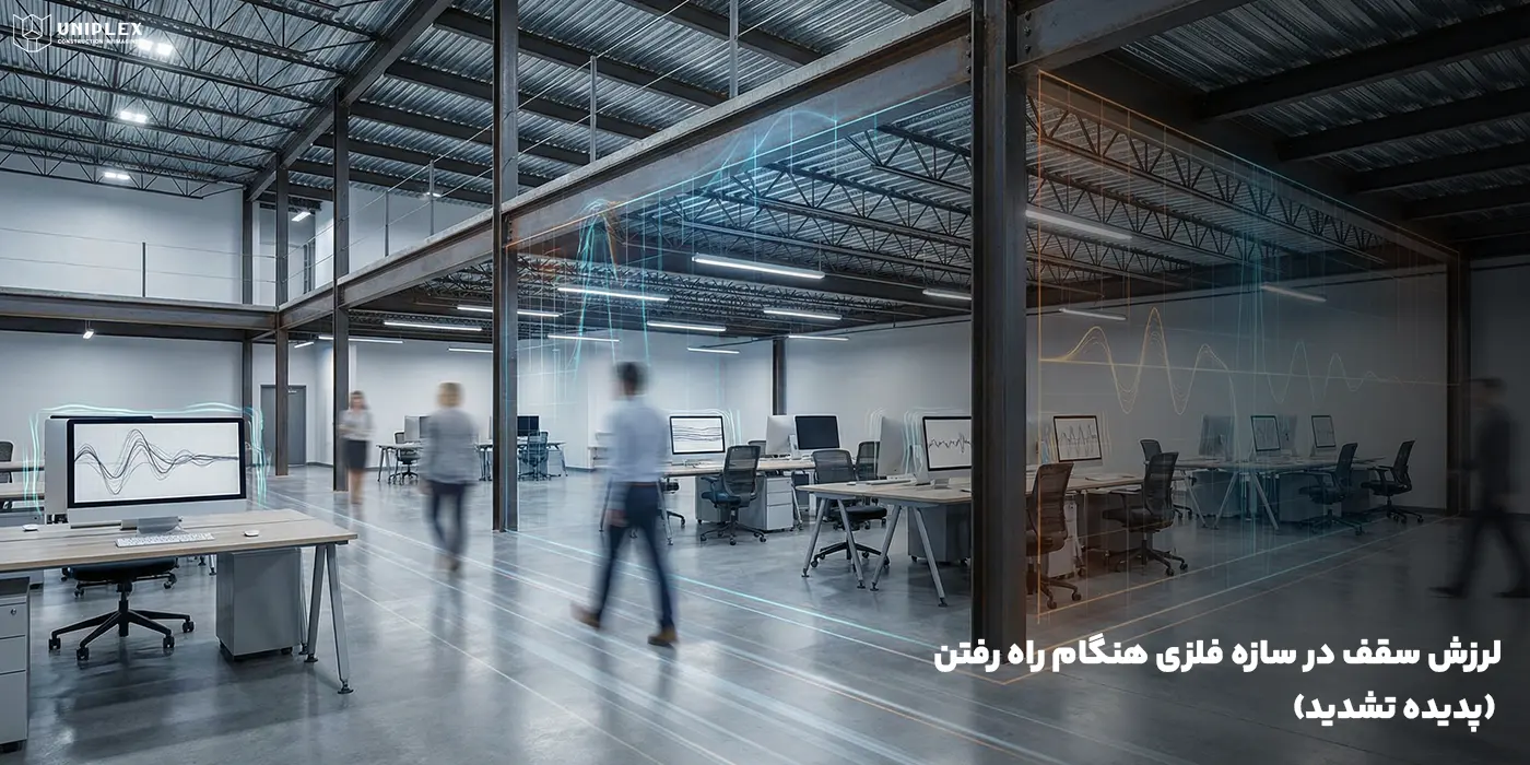 لرزش ساختمان اسکلت فلزی