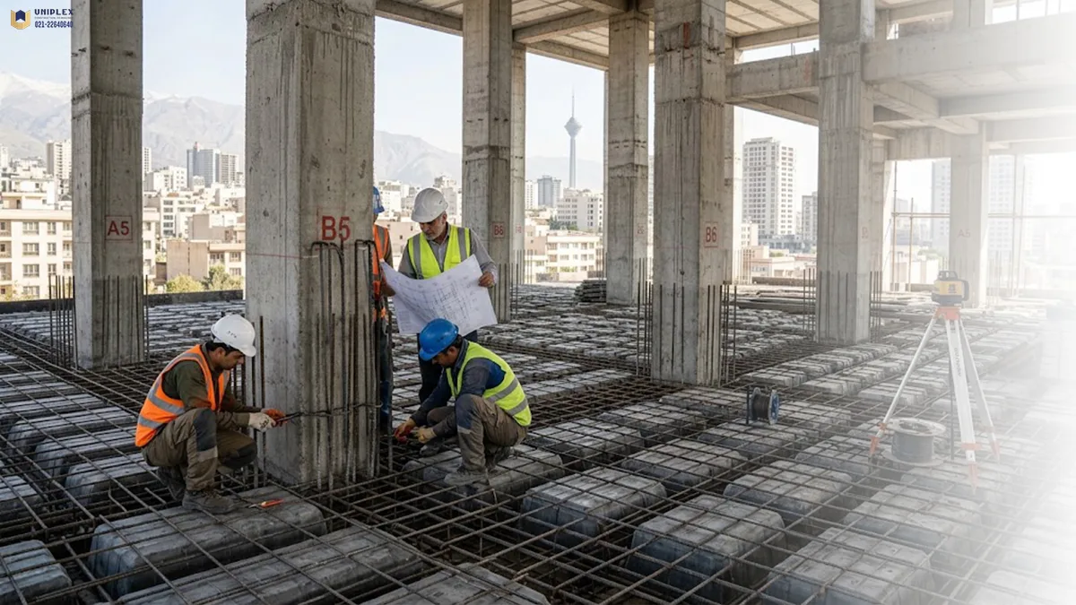 آرماتوربندی سقف وافل