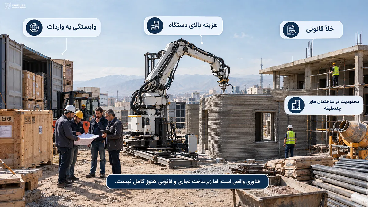 خلاء های استفاده از پرینتر سه بعدی در ایران